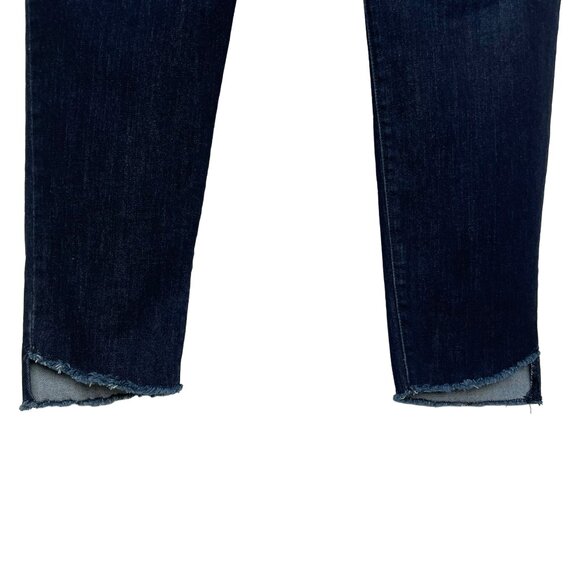 Democracy 16W Ab Technology Ankle Jeans Blue Distressed Slimming Fit - Picture 4 of 13